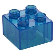 Duplo Brick 2 x 2 / Trans-Dark Blue