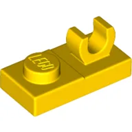 Plate Special 1 x 2, Top Clip [Open O] / Yellow
