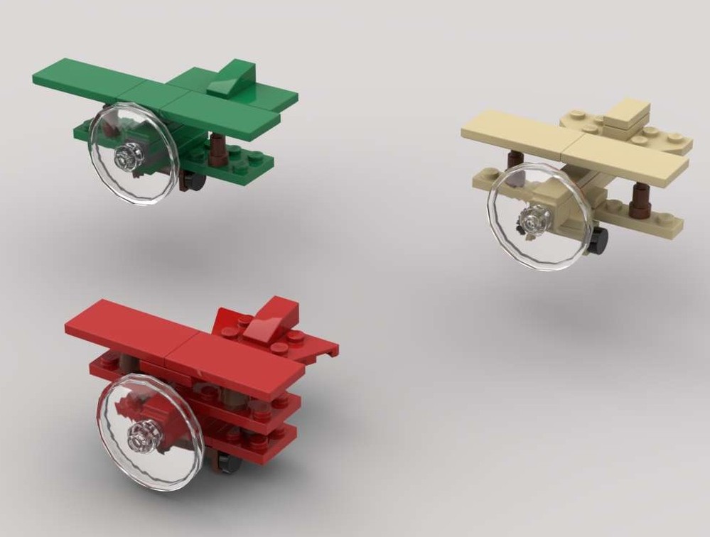 Lego Fokker DR.I - Sopwith Camel - Nieuport 11 (1/110 scale)