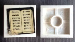 Tile 2 x 2 without Groove with White Open Book on Black Background Pattern (Sticker) - Sets 294 / 296