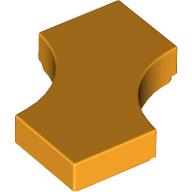 Lego Tile Special 2 x 2 with 2 Quarter Round Cutouts / Bright Light Orange