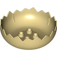 Duplo Egg Base with Jagged Edge / Tan