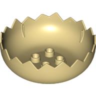 Lego Duplo Egg Base with Jagged Edge / Tan