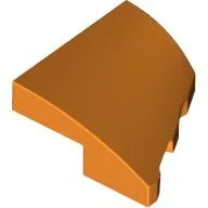 Brick Wedged, Curved 2 x 2 with Stud Notch Left / Orange
