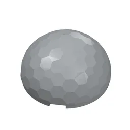 Dome Hemisphere 4 x 4 Multifaceted / Light Bluish Gray
