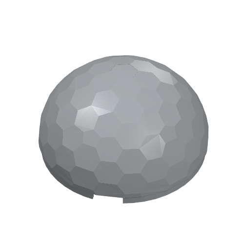 Lego Dome Hemisphere 4 x 4 Multifaceted / Light Bluish Gray