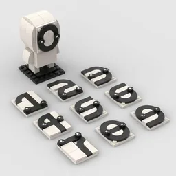 NUMBER-MEN: BRICKHEADZ with NUMBERS 4x5 For WEREWOLF