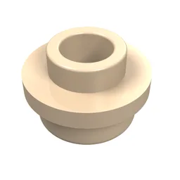 Plate Round 1 x 1 with Open Stud / Light Nougat