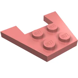Wedge Plate 3 x 4 without Stud Notches / Sand Red