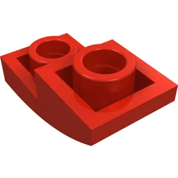 Brick Curved Inverted 2 x 1 / Red