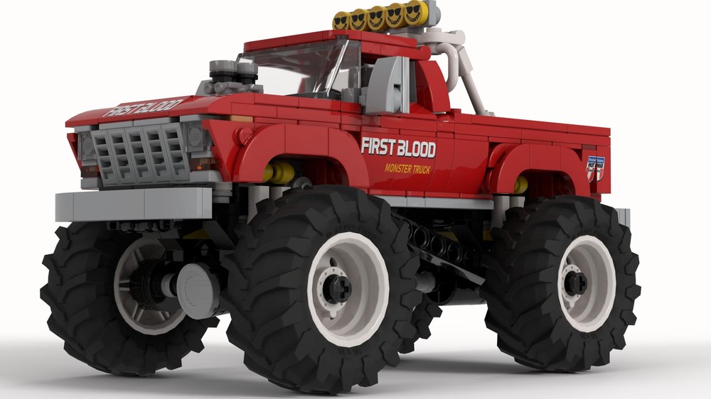 Lego 1978 Ford F-250 Monster truck - "FIRST BLOOD" with Sticker Sheet