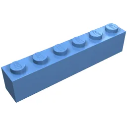 Brick 1 x 6 / Medium Blue
