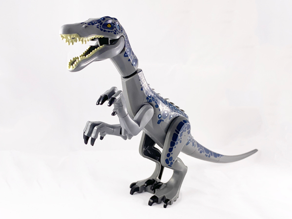 Lego Dinosaur Baryonyx with Dark Blue and Metallic Light Blue Spots