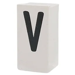 Tile Special 1 x 2 x 5/6 with Stud Hole in End with 'V' Print