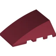 Brick Wedged, Curved 4 x 4 No Top Studs / Dark Red