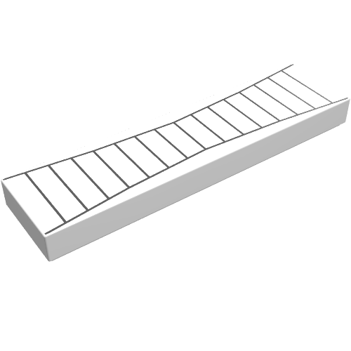 Lego Tile 1 x 4 with Stylised Radar Print