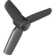 Lego Propeller 3 Blades 5 Diameter, Pin Hole / Black