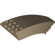 Lego Windscreen 10 x 6 x 2 Curved / Dark Tan