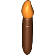 Lego Equipment Paint Brush with Full Orange Tip Pattern
