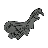 Lego Animal / Creature Body Part, Dinosaur / Dragon Arm, Left / Dark Gray