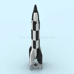 V2 rocket with launch stand