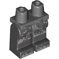 Lego Hips and Black Legs with Dark Bluish Gray Dirt Stains / Dark Bluish Gray