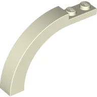 Brick Arch 1 x 6 x 3 1/3 Curved Top / Glow in Dark White
