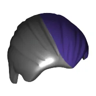 Hair Combed Back, Half Sided Purple Print