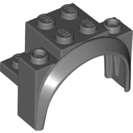 Lego Wheel Arch, Mudguard 4 x 2 1/2 x 2 1/3 / Dark Bluish Gray