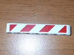 Technic, Liftarm Thick 1 x 7 with Red and White Danger Stripes Pattern Model Right Side (Sticker) - Set 8198