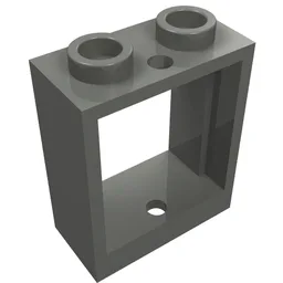 Window 1 x 2 x 2 Flat Front / Dark Bluish Gray