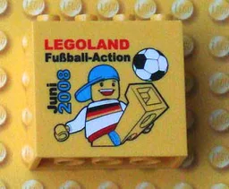 Brick 2 x 4 x 3 with Legoland Fußball-Action Juni 2008 Pattern