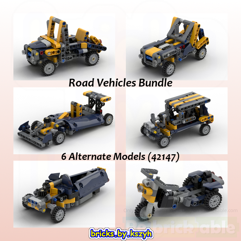 Lego Road Vehicles Bundle – 6 Alternate Models (42147)