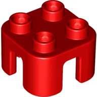 Duplo Chair with no Back / Stool / Red