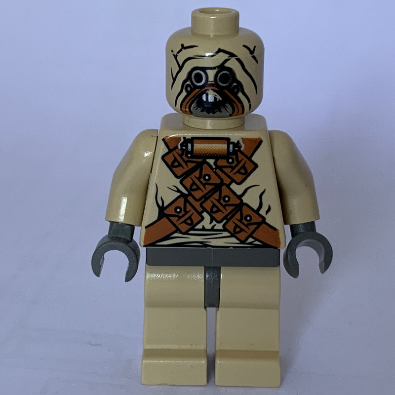 Lego Tusken Raider, Crossed Shoulder Belts (3626b Head)