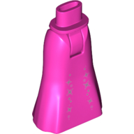 Lego Minidoll Hips and Full Length Skirt with Circles and Sparkles Print (Aurora) / Dark Pink