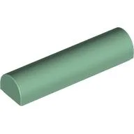 Brick Curved 1 x 4 x 2/3 Double, No Studs / Sand Green