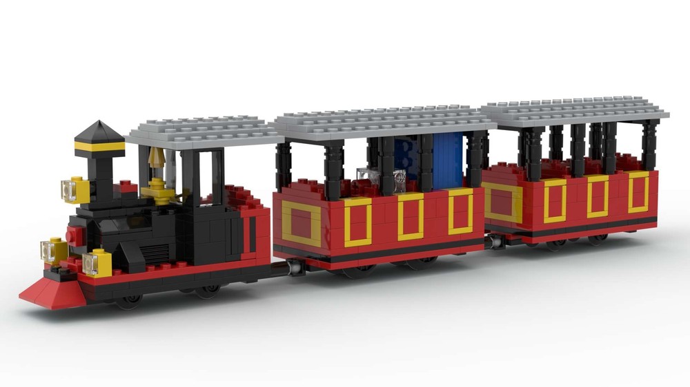 Lego Mod of LEGOLAND Train from 2014 Inside Tour Set 4000014 motorized using Circuit Cubes