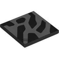 Tile 4 x 4 with Silver Shapes Print
