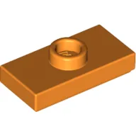 Plate Special 1 x 2 with 1 Stud with Groove and Inside Stud Holder (Jumper) / Orange