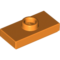 Lego Plate Special 1 x 2 with 1 Stud with Groove and Inside Stud Holder (Jumper) / Orange