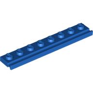 Lego Plate Special 1 x 8 with Door Rail / Blue