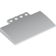 Lego Brick Curved 5 x 8 x 2/3, 4 Studs on Top / White