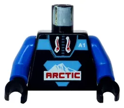 Torso Arctic Logo Large and 'A1' Pattern / Blue Arms / Black Hands