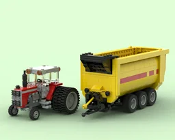 MF 2805 with Silage Wagon