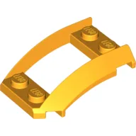 Wheel Arch, Curved Wedge 4 x 3 with 2 x 2 Opening and 4 Studs / Bright Light Orange