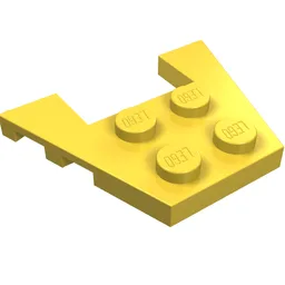 Wedge Plate 3 x 4 with Stud Notches / Yellow