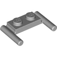 Plate Special 1 x 2 with Handles [Flat Ends / Low Attachment] / Light Bluish Gray