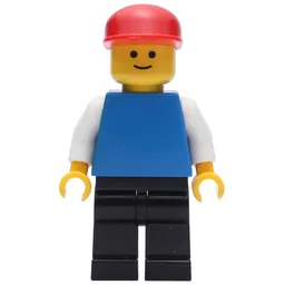 Blue Torso, Black Legs, Red Cap