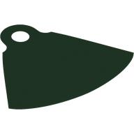 Lego Neckwear Cape with One Top Hole, Cutout at Top / Dark Green